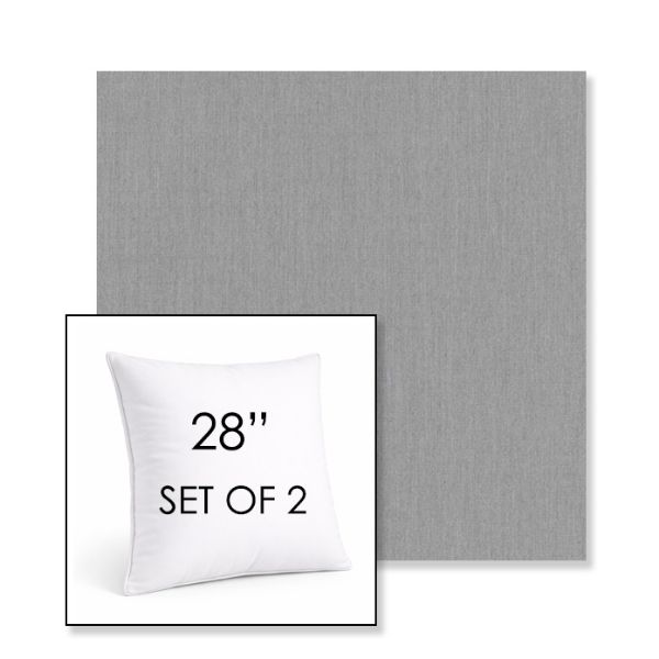 Picture of Canvas Lead Chine | Set of 2 | Sunbrella 28" Square Outdoor Throw Pillows with Premium Inserts