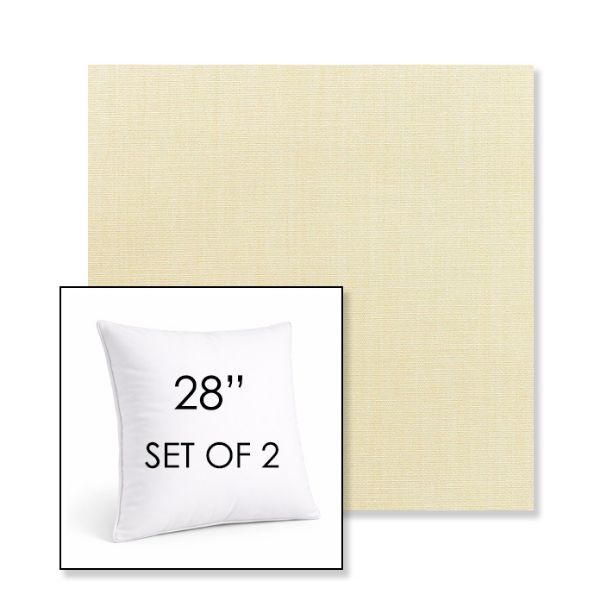 Picture of Canvas Vellum | Set of 2 | Sunbrella 28" Square Outdoor Throw Pillows with Premium Inserts