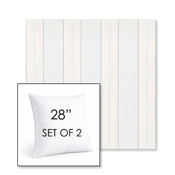 Picture of Carlo Coastal | Set of 2 | Sunbrella 28" Square Outdoor Throw Pillows with Premium Inserts