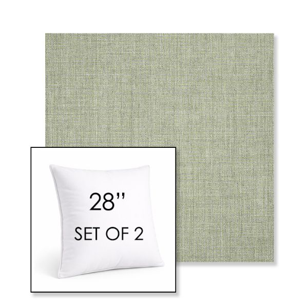 Picture of Cast Oasis | Set of 2 | Sunbrella 28" Square Outdoor Throw Pillows with Premium Inserts