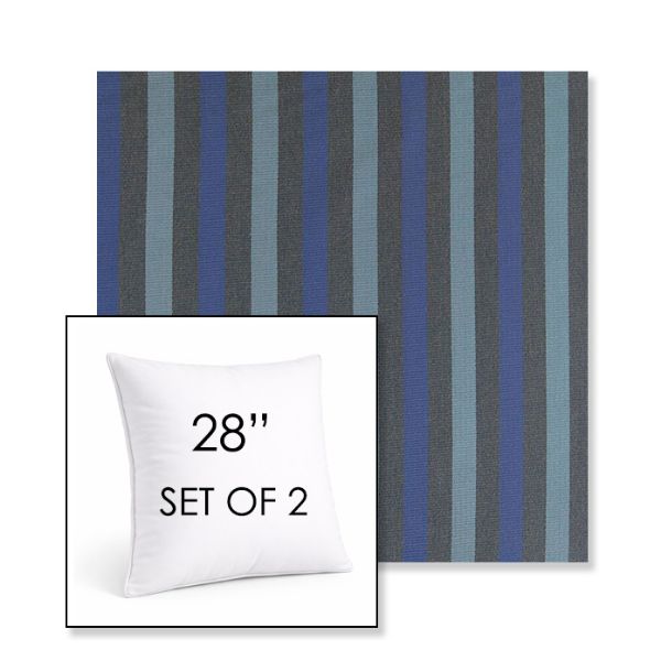 Picture of Costa Nautilus | Set of 2 | Sunbrella 28" Square Outdoor Throw Pillows with Premium Inserts
