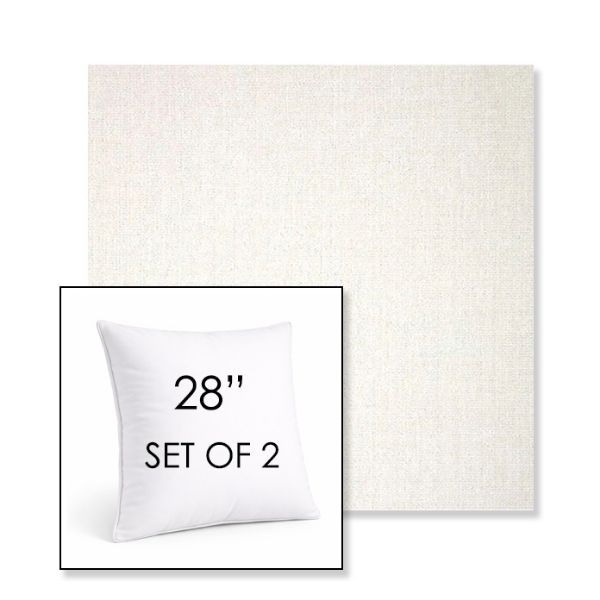 Picture of Crush Snow | Set of 2 | Sunbrella 28" Square Outdoor Throw Pillows with Premium Inserts