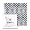 Picture of Detail Navy | Set of 2 | Sunbrella 28" Square Outdoor Throw Pillows with Premium Inserts