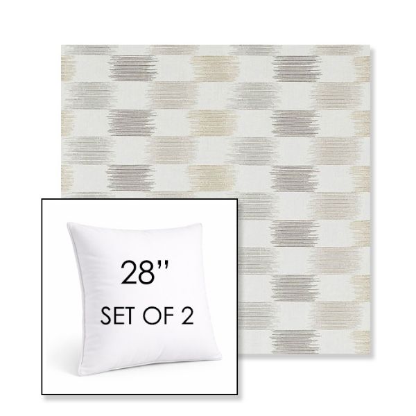 Picture of Dream Dune | Set of 2 | Sunbrella 28" Square Outdoor Throw Pillows with Premium Inserts