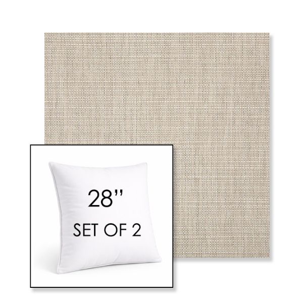 Picture of Echo Ash | Set of 2 | Sunbrella 28" Square Outdoor Throw Pillows with Premium Inserts