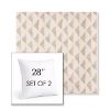 Picture of Etched Angles Cognac | Set of 2 | Sunbrella 28" Square Outdoor Throw Pillows with Premium Inserts