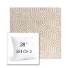 Picture of Etna Dune | Set of 2 | Sunbrella 28" Square Outdoor Throw Pillows with Premium Inserts