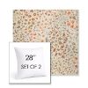 Picture of Flora Sunset | Set of 2 | Sunbrella 28" Square Outdoor Throw Pillows with Premium Inserts