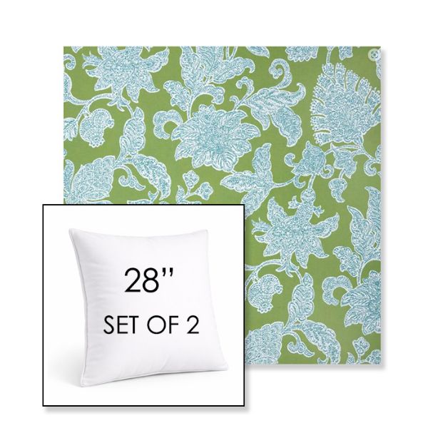 Picture of Floral Song Spring | Set of 2 | Sunbrella 28" Square Outdoor Throw Pillows with Premium Inserts