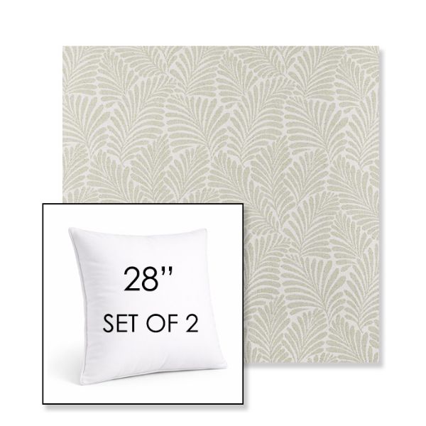 Picture of Frond Spring | Set of 2 | Sunbrella 28" Square Outdoor Throw Pillows with Premium Inserts