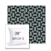 Picture of Hoopla Plume | Set of 2 | Sunbrella 28" Square Outdoor Throw Pillows with Premium Inserts