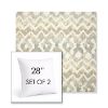Picture of Inga Marble | Set of 2 | Sunbrella 28" Square Outdoor Throw Pillows with Premium Inserts
