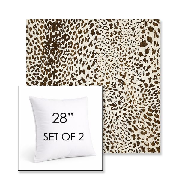 Picture of Instinct Espresso | Set of 2 | Sunbrella 28" Square Outdoor Throw Pillows with Premium Inserts