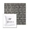 Picture of Key Figure Onyx | Set of 2 | Sunbrella 28" Square Outdoor Throw Pillows with Premium Inserts