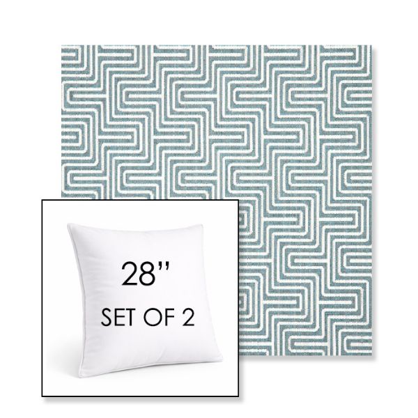 Picture of Key Figure Twilight | Set of 2 | Sunbrella 28" Square Outdoor Throw Pillows with Premium Inserts