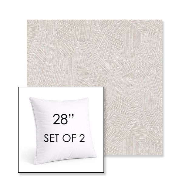 Picture of Leaf Structure Cloud | Set of 2 | Sunbrella 28" Square Outdoor Throw Pillows with Premium Inserts
