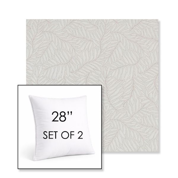 Picture of Lively Parchment | Set of 2 | Sunbrella 28" Square Outdoor Throw Pillows with Premium Inserts