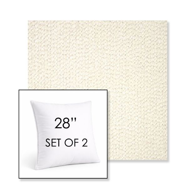 Picture of Margo Snow | Set of 2 | Sunbrella 28" Square Outdoor Throw Pillows with Premium Inserts