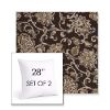 Picture of Martha Floral Garden Path | Set of 2 | Sunbrella 28" Square Outdoor Throw Pillows with Premium Inserts
