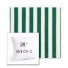 Picture of Mason Forest Green | Set of 2 | Sunbrella 28" Square Outdoor Throw Pillows with Premium Inserts