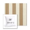 Picture of Maxim Heather Beige | Set of 2 | Sunbrella 28" Square Outdoor Throw Pillows with Premium Inserts