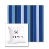 Picture of Milano Cobalt | Set of 2 | Sunbrella 28" Square Outdoor Throw Pillows with Premium Inserts
