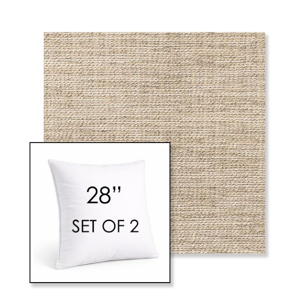 Picture of Momento Parchment | Set of 2 | Sunbrella 28" Square Outdoor Throw Pillows with Premium Inserts