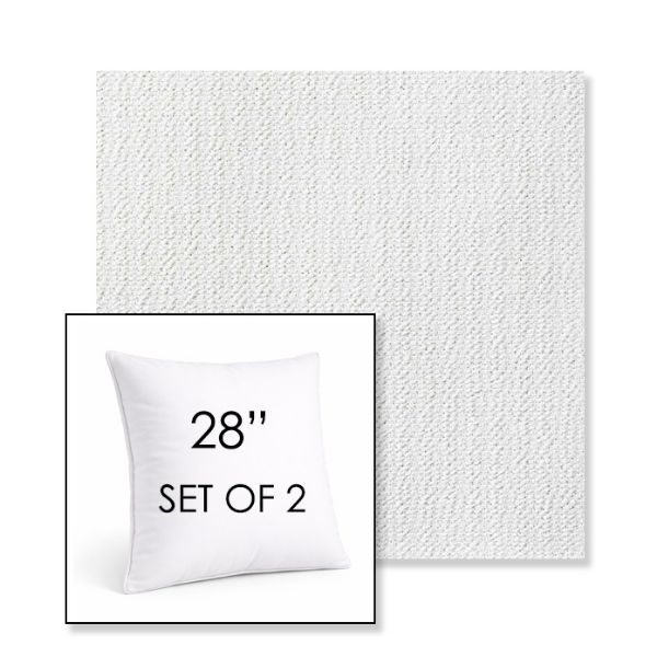Picture of Momento Snow | Set of 2 | Sunbrella 28" Square Outdoor Throw Pillows with Premium Inserts