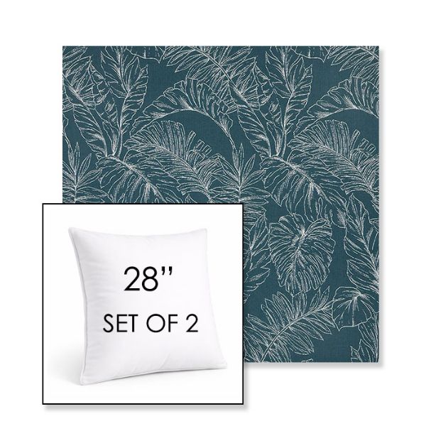 Picture of Palma Renew | Set of 2 | Sunbrella 28" Square Outdoor Throw Pillows with Premium Inserts