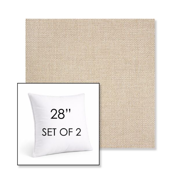 Picture of Piazza Dune | Set of 2 | Sunbrella 28" Square Outdoor Throw Pillows with Premium Inserts