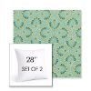 Picture of Plume Peacock | Set of 2 | Sunbrella 28" Square Outdoor Throw Pillows with Premium Inserts