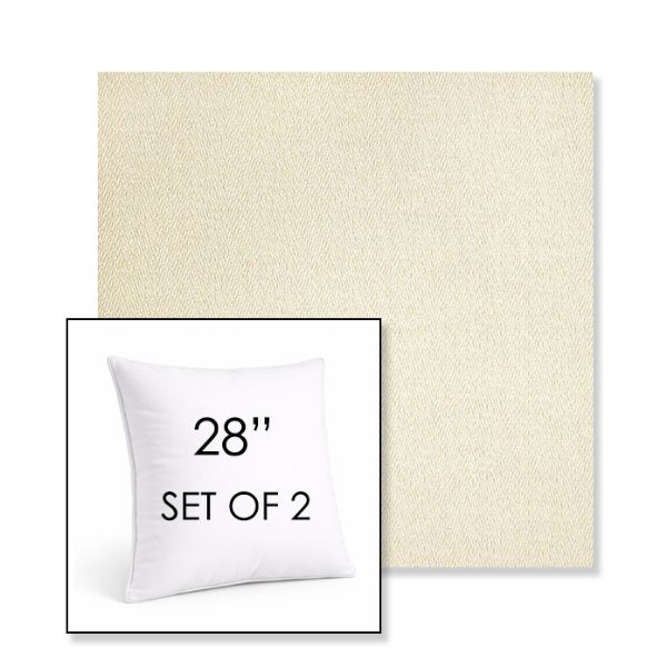 Picture of Posh Salt | Set of 2 | Sunbrella 28" Square Outdoor Throw Pillows with Premium Inserts