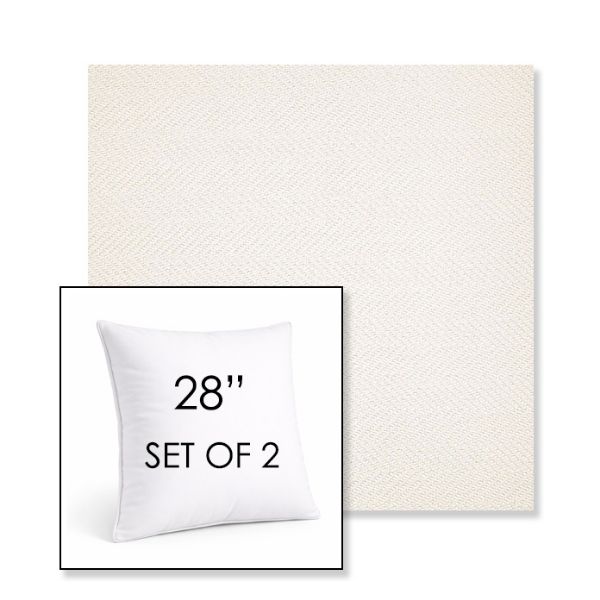 Picture of Posh Snow | Set of 2 | Sunbrella 28" Square Outdoor Throw Pillows with Premium Inserts