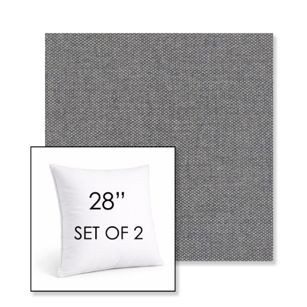 Picture of Proof Slate | Set of 2 | Sunbrella 28" Square Outdoor Throw Pillows with Premium Inserts