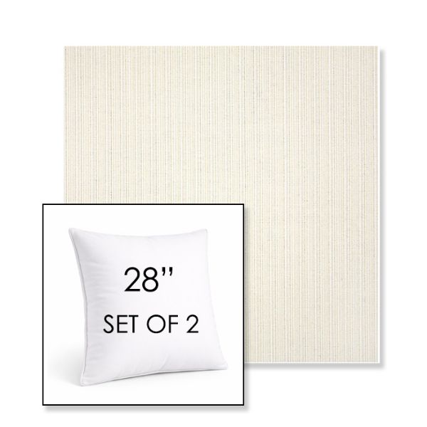 Picture of Proven Ivory | Set of 2 | Sunbrella 28" Square Outdoor Throw Pillows with Premium Inserts