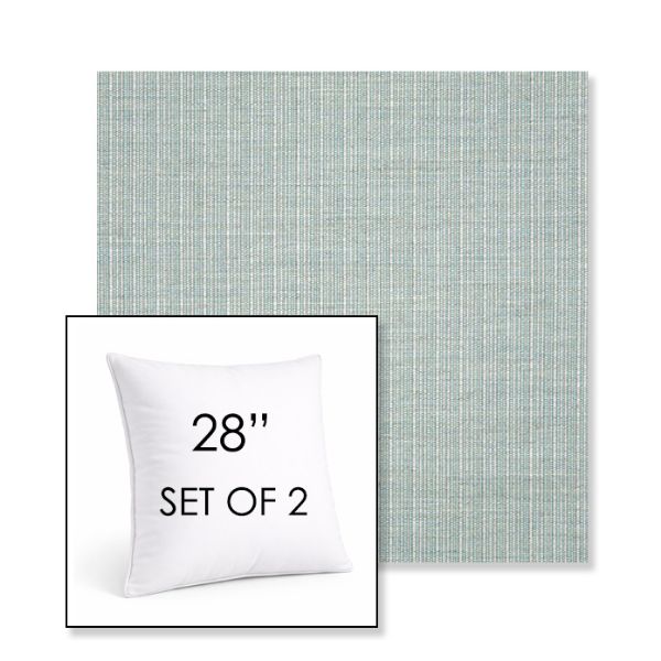 Picture of Proven Seaglass | Set of 2 | Sunbrella 28" Square Outdoor Throw Pillows with Premium Inserts
