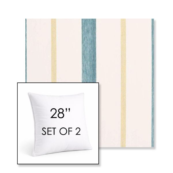 Picture of Revival Lake | Set of 2 | Sunbrella 28" Square Outdoor Throw Pillows with Premium Inserts