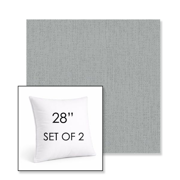 Picture of Savane Whisper | Set of 2 | Sunbrella 28" Square Outdoor Throw Pillows with Premium Inserts