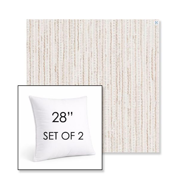 Picture of Tectonic Parchment | Set of 2 | Sunbrella 28" Square Outdoor Throw Pillows with Premium Inserts