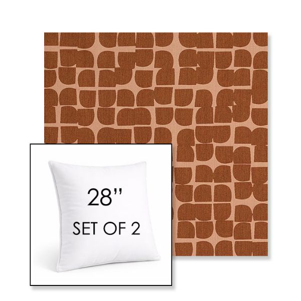 Picture of Toggle Terra Rosa | Set of 2 | Sunbrella 28" Square Outdoor Throw Pillows with Premium Inserts