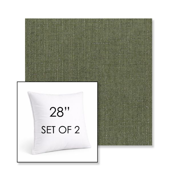 Picture of Willa Frond | Set of 2 | Sunbrella 28" Square Outdoor Throw Pillows with Premium Inserts