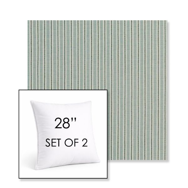 Picture of William Rosemary | Set of 2 | Sunbrella 28" Square Outdoor Throw Pillows with Premium Inserts