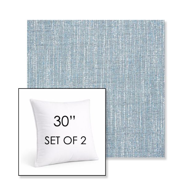 Picture of Adena Celeste | Set of 2 | Sunbrella 30" Square Outdoor Throw Pillows with Premium Inserts