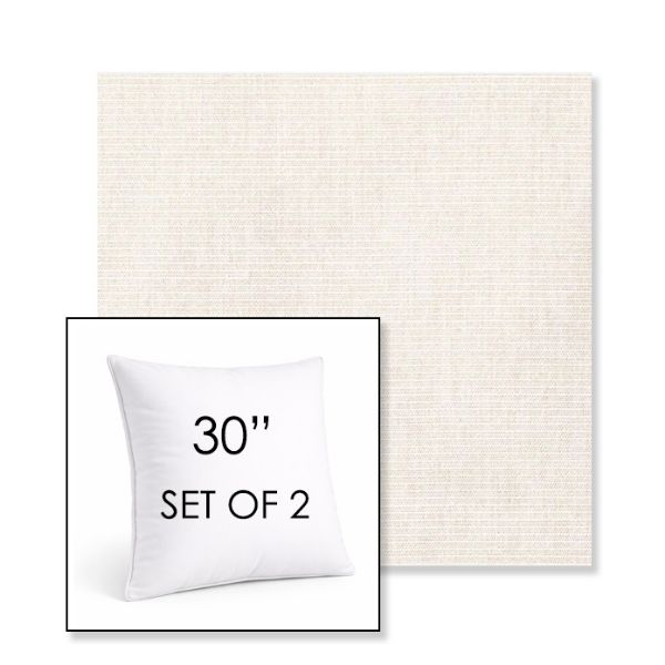 Picture of Ambrose Linen | Set of 2 | Sunbrella 30" Square Outdoor Throw Pillows with Premium Inserts