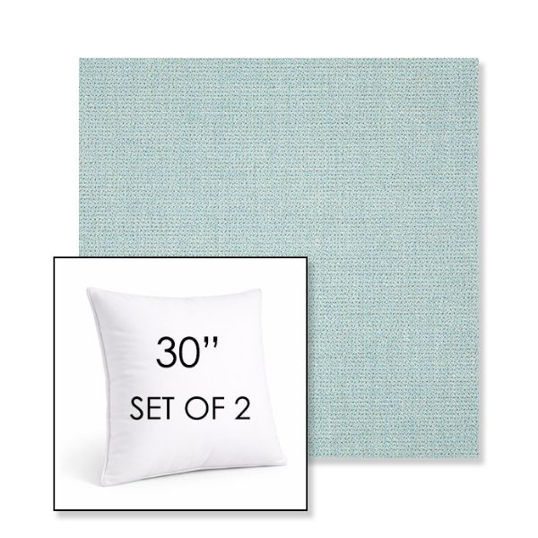 Picture of Bliss Dew | Set of 2 | Sunbrella 30" Square Outdoor Throw Pillows with Premium Inserts