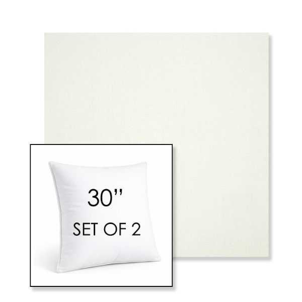 Picture of Canvas White | Set of 2 | Sunbrella 30" Square Outdoor Throw Pillows with Premium Inserts