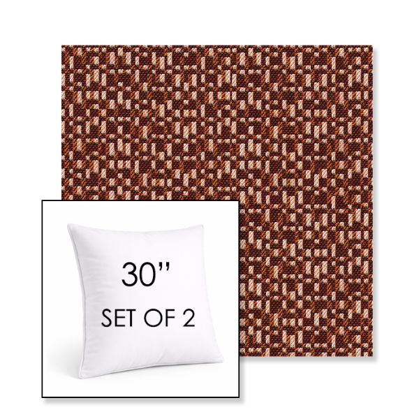 Picture of Carat Grenat | Set of 2 | Sunbrella 30" Square Outdoor Throw Pillows with Premium Inserts