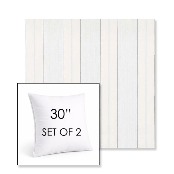 Picture of Carlo Coastal | Set of 2 | Sunbrella 30" Square Outdoor Throw Pillows with Premium Inserts