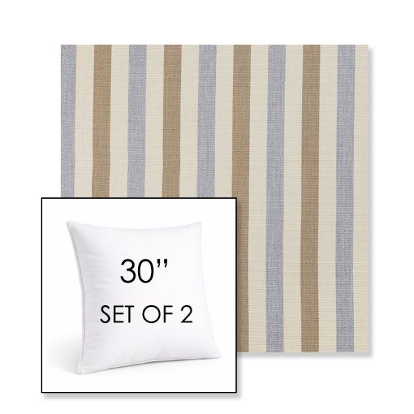 Picture of Costa Beachstone | Set of 2 | Sunbrella 30" Square Outdoor Throw Pillows with Premium Inserts