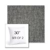 Picture of Crush Pewter | Set of 2 | Sunbrella 30" Square Outdoor Throw Pillows with Premium Inserts